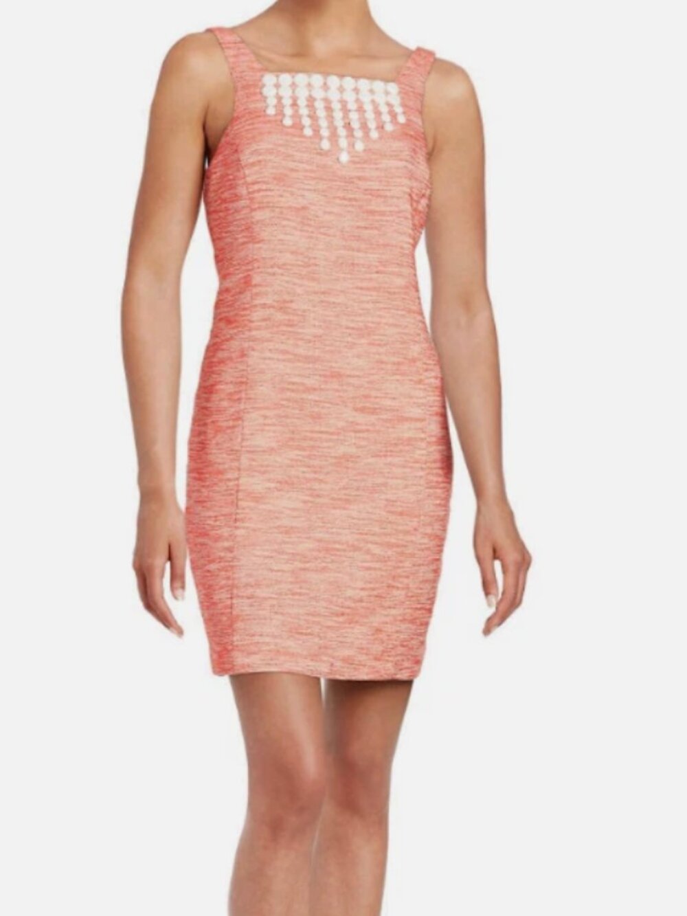 Trina Turk Embellished Tweed Shift Dress | Size 6